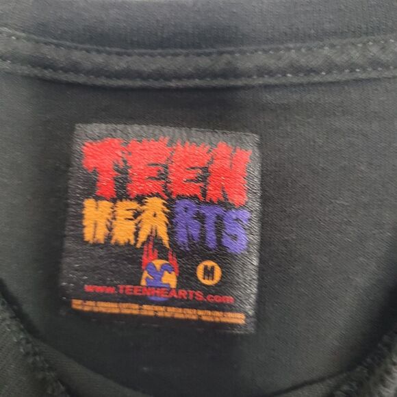 Teen Hearts hell is in your head zombie graphic back long sleeve top size medium - Picture 3 of 5